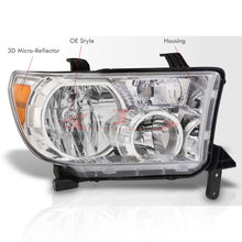 Load image into Gallery viewer, Toyota Tundra 2007-2013 / Sequoia 2008-2017 Factory Style Headlights Chrome Housing Clear Len Amber Reflector
