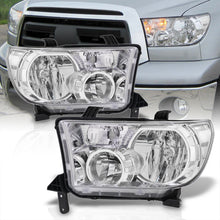 Load image into Gallery viewer, Toyota Tundra 2007-2013 / Sequoia 2008-2017 Factory Style Headlights Chrome Housing Clear Len Clear Reflector
