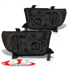 Load image into Gallery viewer, Toyota Tundra 2007-2013 / Sequoia 2008-2017 Factory Style Headlights Chrome Housing Smoke Len Amber Reflector
