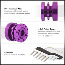 Load image into Gallery viewer, Universal 6 Bolt Steering Steering Wheel Extender Adapter Hub Purple
