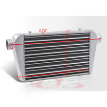 Load image into Gallery viewer, Universal Aluminum Intercooler (Tube &amp; Fin | Overall: 24.0" x 11.0" x 3.0" | Core: 16.5" x 11.0" x 2.75" | Inlet/Outlet: 2.5")
