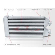 Load image into Gallery viewer, Universal Same Side Aluminum Intercooler (Tube &amp; Fin | Overall: 25.0&quot; x 11.0&quot; x 3.0&quot; | Core: 18.0&quot; x 11&quot; x 2.75&quot; | Inlet/Outlet: 2.5&quot;)
