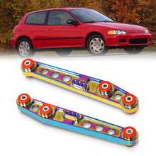 Load image into Gallery viewer, Acura Integra 1994-2001 / Honda Civic 1988-1995 / CRX 1988-1991 / Del Sol 1993-1997 Rear Lower Control Arms Neo Chrome with Red Bushings
