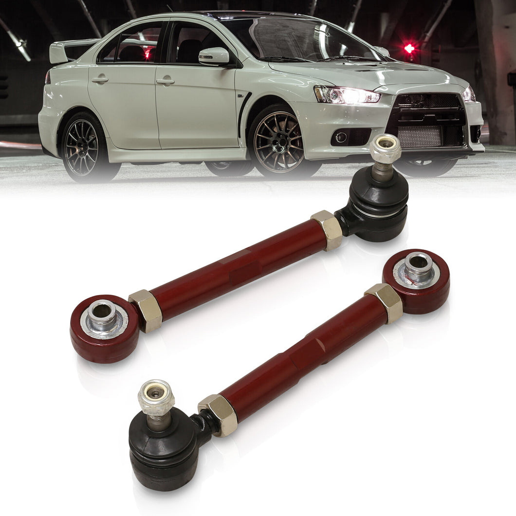 Mitsubishi Lancer EVO X 2008-2015 Rear Lower Adjustable Toe Control Arms Red