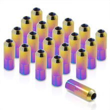 Load image into Gallery viewer, M12 x1.25mm Thread Open End Heavy Duty Steel Extended Lug Nuts Neo Chrome (20Piece)
