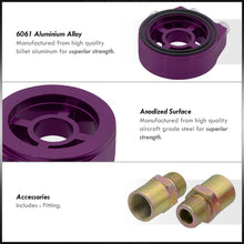 Load image into Gallery viewer, Oil Filter Pressure Sandwich Plate Purple
