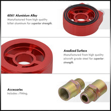 Load image into Gallery viewer, Oil Filter Pressure Sandwich Plate Red
