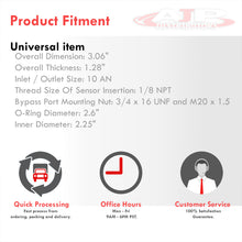 Load image into Gallery viewer, Universal Oil Filter Cooler Sandwich Gauge Sensor Plate Adapter Blue
