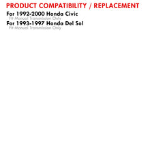 Load image into Gallery viewer, Honda Civic 1992-2000 M/T Aluminum Radiator Single Fan Shroud
