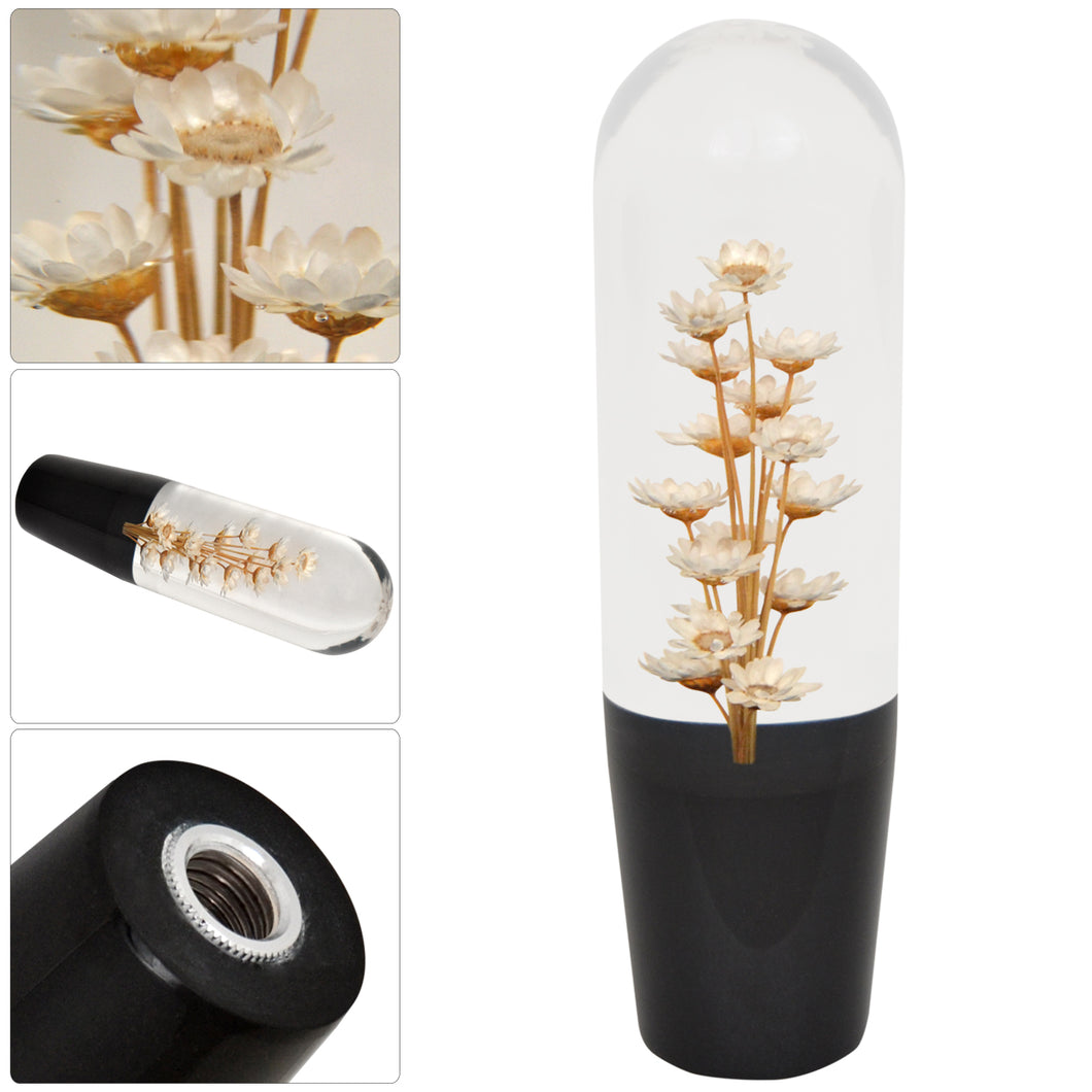 Universal M8 M10 M12 150MM Bubble Flower Shift Knob White