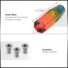 Load image into Gallery viewer, Universal M8 M10 M12 150MM Crystal Octagon Bubble Shift Knob Rainbow
