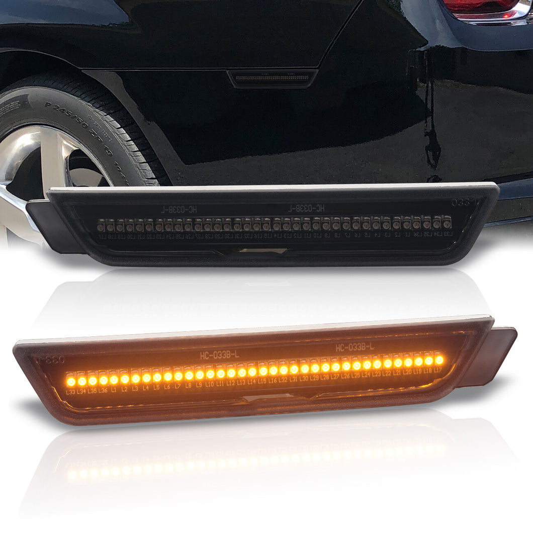 Chevrolet Camaro 2010-2015 Amber LED Rear Side Marker Lights Smoke Len