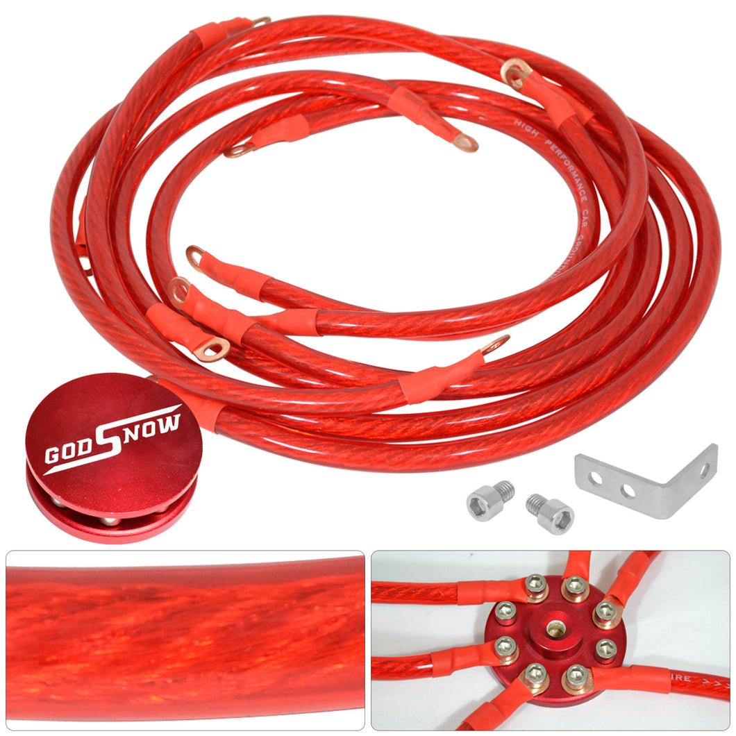 Godsnow Universal Ground Wire Kit Red