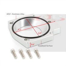 Load image into Gallery viewer, GM LS2 102mm Throttle Body Plate Spacer Silver
