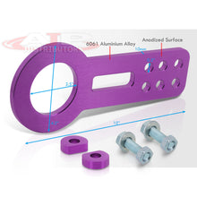 Load image into Gallery viewer, AJP Distributors Upgrade JDM Light Weight T6061 Billet Aluminum Front Bumper Chassis 10mm Tow Towing Hook Ring Kit Anodized Purple For Universal Car Auto Trailer Track Drift Trailer
