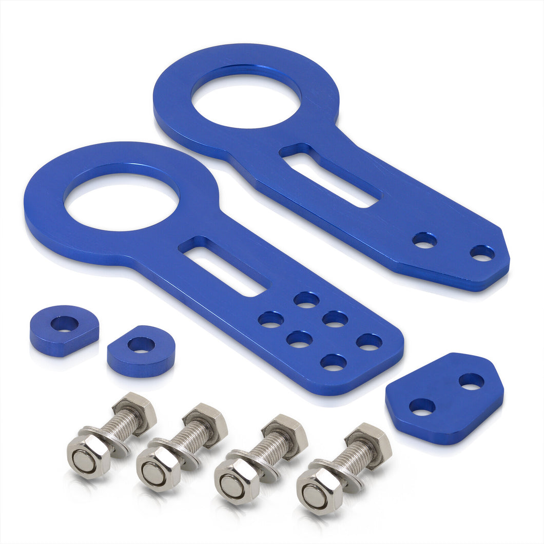 Universal 8mm Front and Rear Tow Hook Kit Blue