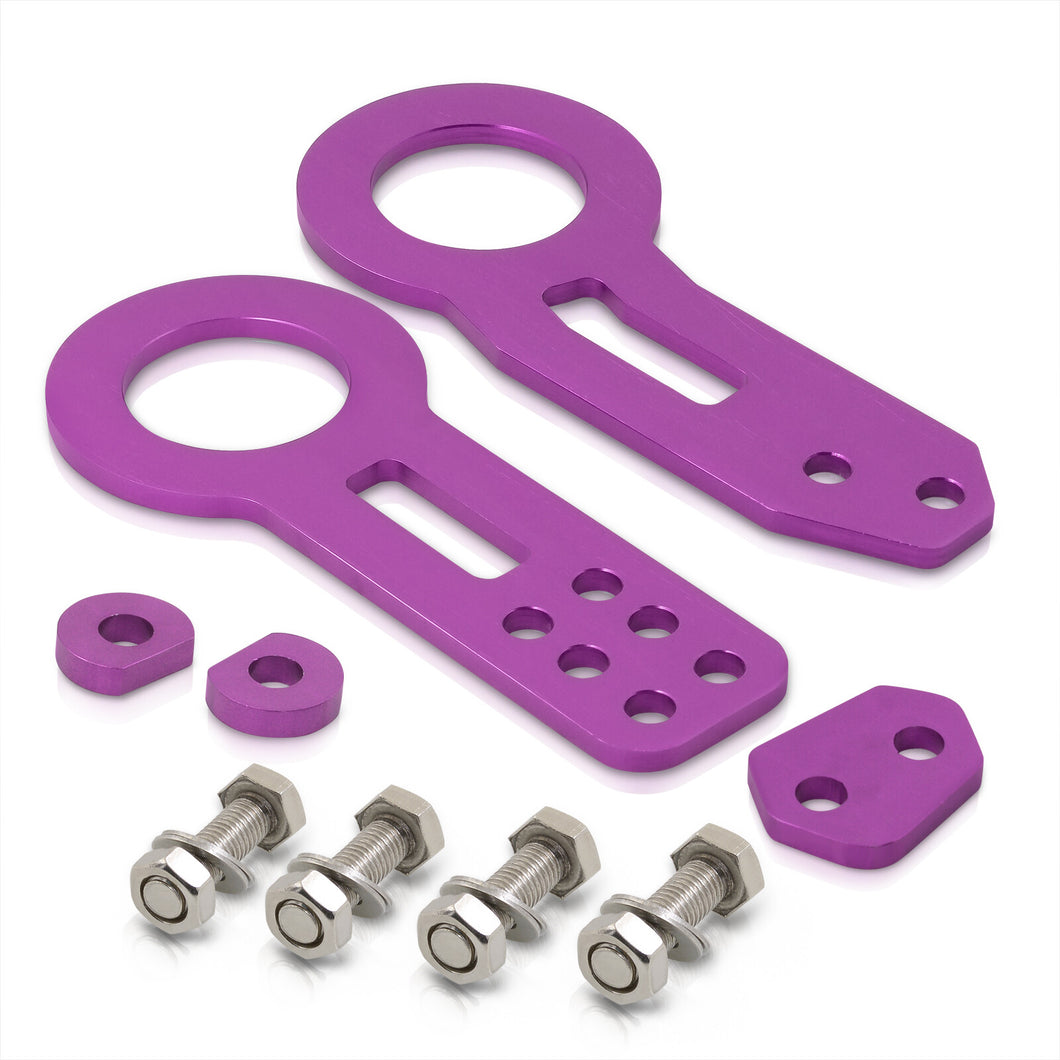 Universal 8mm Front and Rear Tow Hook Kit Purple