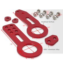 Load image into Gallery viewer, Universal 8mm Front and Rear Tow Hook Kit Red
