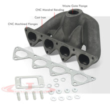 Load image into Gallery viewer, Acura Integra 1990-2001 / Honda Civic 1988-2000 / CRX 1988-1991 / Del Sol 1993-1997 B-Series B16 B18 B20 Top Mount Cast Iron Turbo Manifold
