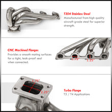 Load image into Gallery viewer, Volvo 240 1990-1993 / 740 1989-1993 / 940 1992-1995 2.3L SOHC T3/T4 Stainless Steel Turbo Manifold
