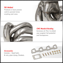 Load image into Gallery viewer, Volvo 240 1990-1993 / 740 1989-1993 / 940 1992-1995 2.3L SOHC T3/T4 Stainless Steel Turbo Manifold
