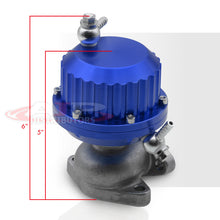 Load image into Gallery viewer, Universal Wastegate 38mm Vertical Ribbed Bypass Spring Turbo 2 Bolt Flange Blue

