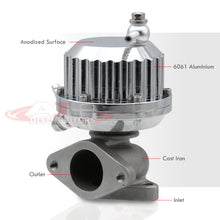 Load image into Gallery viewer, Universal Wastegate 38mm Vertical Ribbed Bypass Spring Turbo 2 Bolt Flange Silver
