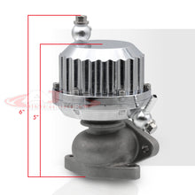 Load image into Gallery viewer, Universal Wastegate 38mm Vertical Ribbed Bypass Spring Turbo 2 Bolt Flange Silver
