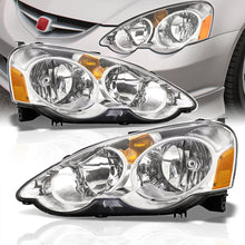 Load image into Gallery viewer, Acura RSX 2002-2004 Factory Style Headlights Chrome Housing Clear Len Amber Reflector
