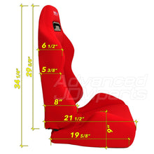 Load image into Gallery viewer, NRG Type R Cloth Sport Seat Red w/ Red Stitching (Left)
