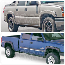 Load image into Gallery viewer, Chevrolet Silverado 1999-2006 / GMC Sierra 1999-2006 Front &amp; Rear Pocket Rivet Style Wheel Well Fender Flares Black
