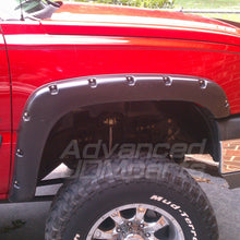 Load image into Gallery viewer, Chevrolet Silverado 1999-2006 / GMC Sierra 1999-2006 Front &amp; Rear Pocket Rivet Style Wheel Well Fender Flares Black
