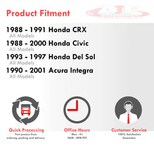 Load image into Gallery viewer, Acura Integra 1990-2001 / Honda Civic 1988-2000 / CRX 1988-1991 / Del Sol 1993-1997 Coilover Top Hats Black (Left &amp; Right)
