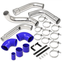 Load image into Gallery viewer, Nissan 240SX S13 1989-1994 CA18DE Bolt-On Aluminum Polished Piping Kit + Blue Couplers
