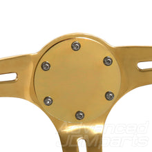Load image into Gallery viewer, Universal 6 Bolt Steering Wheel Flat Horn Button Delete Plate 24K Gold
