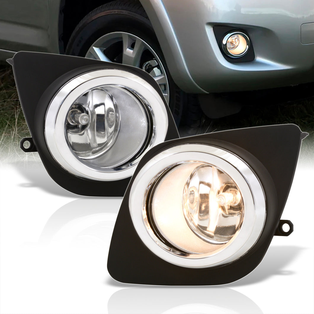 Toyota RAV4 2009-2012 Front Fog Lights Clear Len (Includes Switch & Wiring Harness)