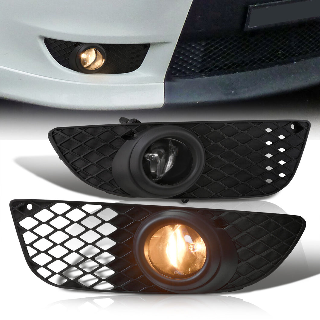 Mitsubishi Lancer 2008-2015 Front Fog Lights Clear Len (Includes Switch & Wiring Harness)