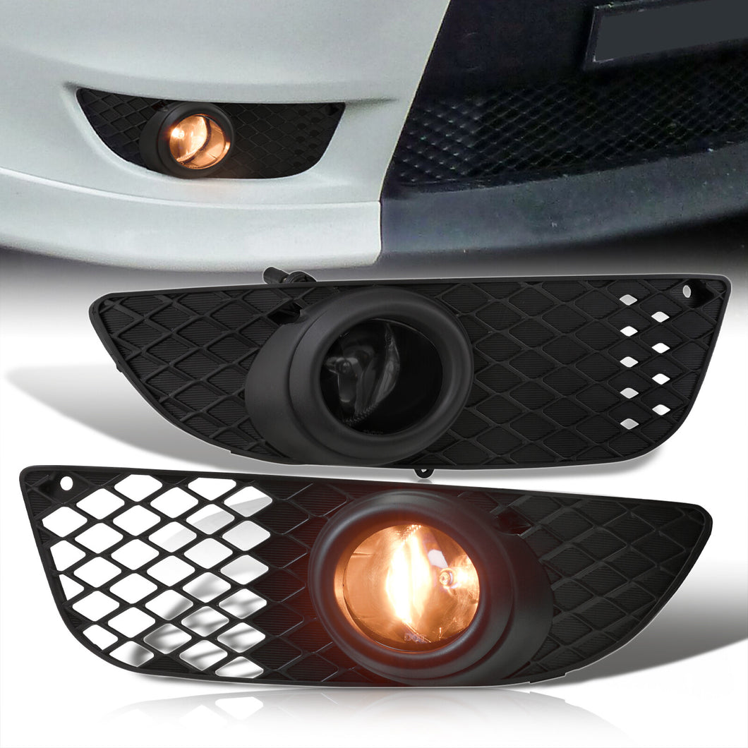 Mitsubishi Lancer 2008-2015 Front Fog Lights Smoked Len (Includes Switch & Wiring Harness)