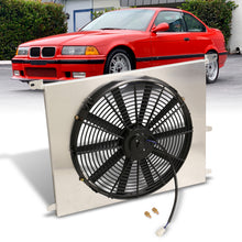 Load image into Gallery viewer, BMW E36 1992-1998 M/T Aluminum Radiator Single Fan Shroud
