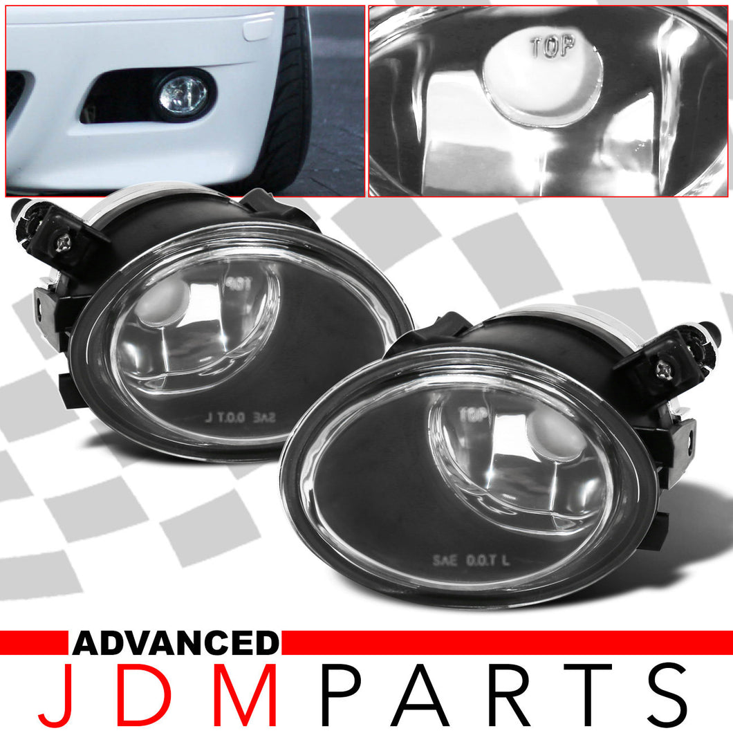 BMW 3 Series E46 M3 2001-2006 Front Fog Lights Clear Len (No Switch & Wiring Harness)