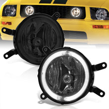 Load image into Gallery viewer, Ford Mustang 2005-2009 Front Halo Fog Lights Smoked Len (Includes Switch &amp; Wiring Harness)
