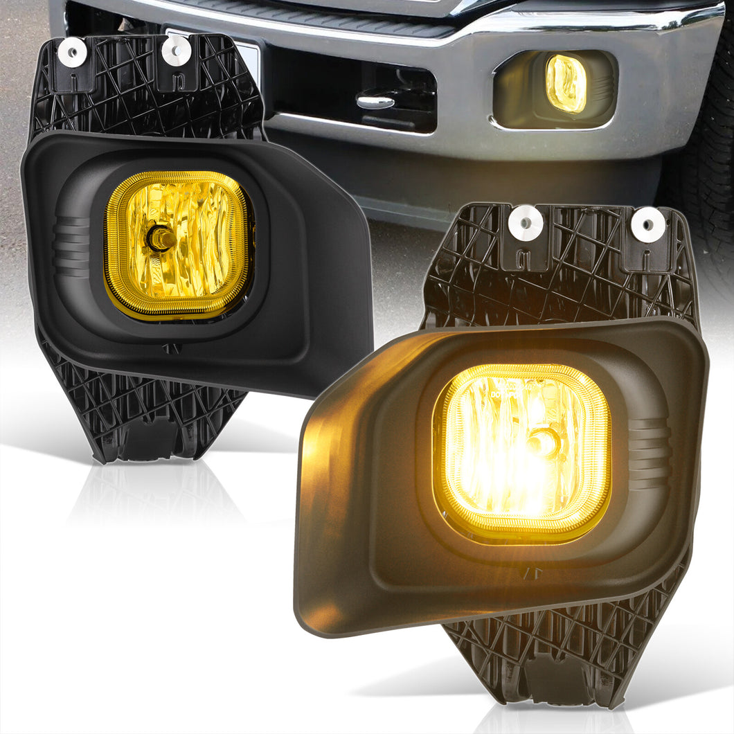 Ford F250 F350 F450 Super Duty 2011-2016 Front Fog Lights Yellow Len (Includes Switch & Wiring Harness)