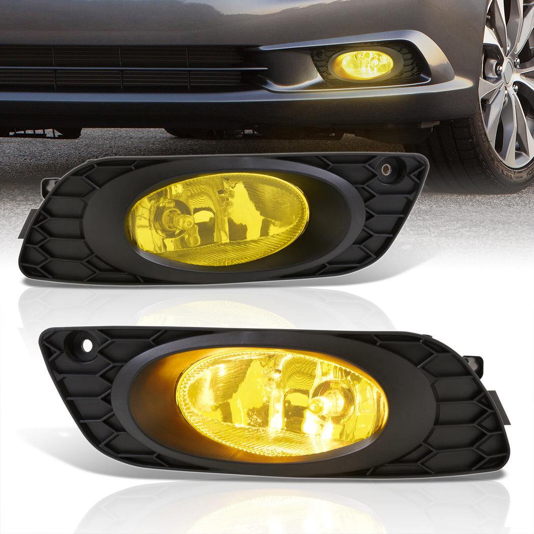Honda Civic 4DR 2012 Front Fog Lights Yellow Len (Includes Switch & Wiring Harness)