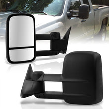 Load image into Gallery viewer, Chevrolet C/K 1500 2500 3500 1988-1998 / Tahoe 1995-1999 / GMC Yukon 1992-1999 / Suburban 1992-1999 Telescopic Extendable Manual Towing Mirrors Black
