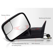 Load image into Gallery viewer, Dodge Ram 1500 2500 3500 1994-1997 Extended Flip Up Power Towing Mirrors Black
