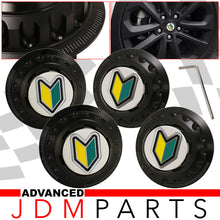 Load image into Gallery viewer, Wheel Hub Cover JDM Rookie Badge Black
