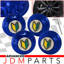 Load image into Gallery viewer, Wheel Hub Cover JDM Rookie Badge Blue

