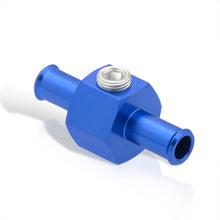 Load image into Gallery viewer, Universal Fuel Nitrous Pressure 3/8&quot; Hose 1/8&quot; NPT Adapter Blue
