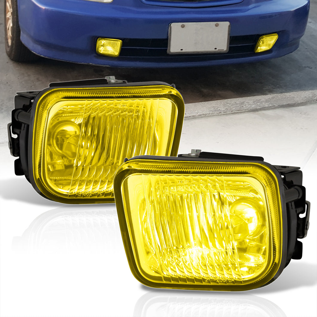 Honda Civic 1996-1998 Front Fog Lights Yellow Len (Includes Switch & Wiring Harness)