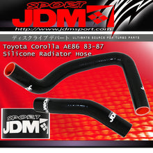 Load image into Gallery viewer, Toyota Corolla 1983-1987 Silicone Radiator Hoses Black
